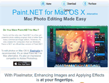 Tablet Screenshot of paintnetformac.com